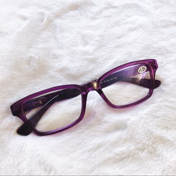 Ashley Purple Pattern Reader Blue Light Glasses - Picture 3 of 11
